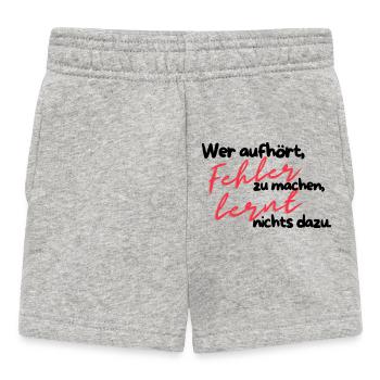 Mistakes teach red writing - Baby Shorts - heather grey - Front