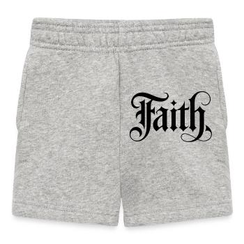 Faith - Stoic Roman Design - Baby Shorts - heather grey - Front