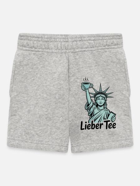 Lieber Tee Liberty Statue - Baby Shorts - Grau meliert