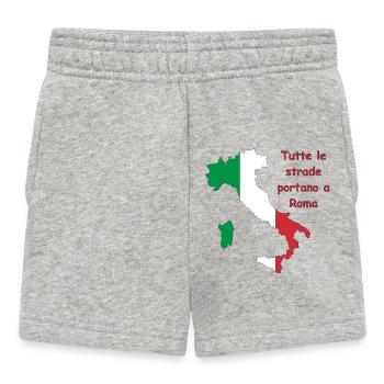 Italienische Flagge mit Spruch - Baby Shorts - Grau meliert - Vorne