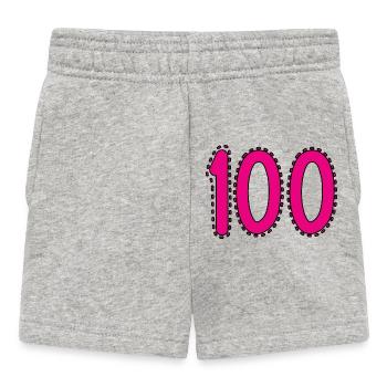 100. 100 ANS. 100e ANNIVERSAIRE. ANNIVERSAIRE 100  - Short Bébé - gris chiné - Devant