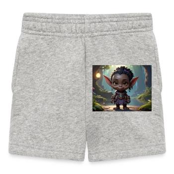 Waldkobold im Dämmerwald - Baby Shorts - Grau meliert - Vorne