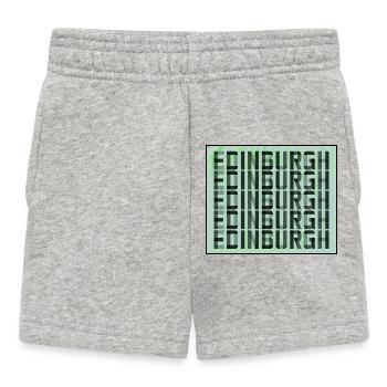 Edinburgh Grid Pattern - Baby Shorts - heather grey - Front