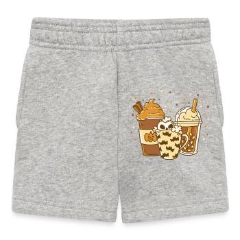 Herbstlicher Kürbis Latte Spice Saisonale Getränke - Baby Shorts - Grau meliert - Vorne