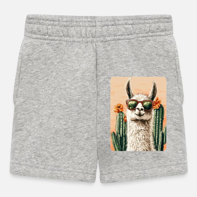 lama - Short Bébé - gris chiné