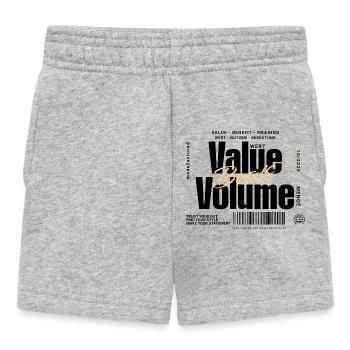 Value Beats Volume – Statement Design (Light) - Baby Shorts - heather grey - Front