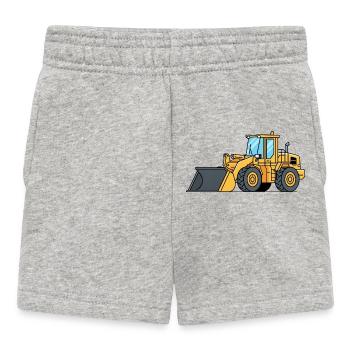 Wheel loader construction machine - Baby Shorts - heather grey - Front