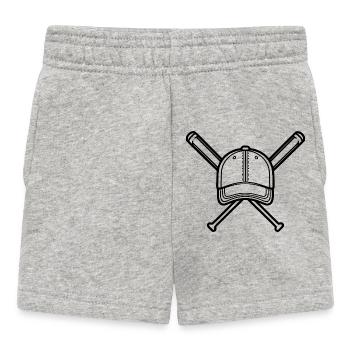 Joueur de baseball Baseball Artwork - Short Bébé - gris chiné - Devant