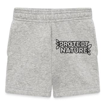 Protect Nature | Environmental Protection Statement Vector - Baby Shorts - heather grey - Front