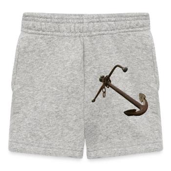 Rusted Anchor Nautical - Baby Shorts - heather grey - Front