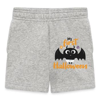 Ma première chauve-souris d’Halloween - Short Bébé - gris chiné - Devant