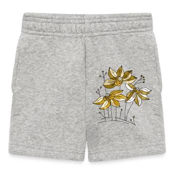 Fleur - Short Bébé - gris chiné - Devant