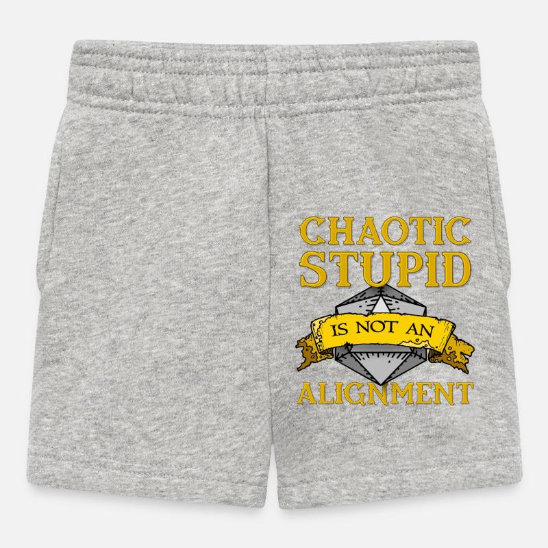 Chaotic Stupid Alignment - Baby Shorts - heather grey