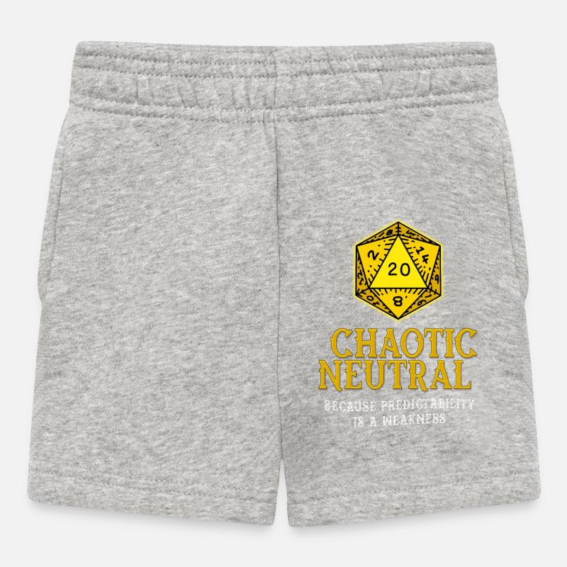 Chaotic Neutral Dice - Baby Shorts - heather grey