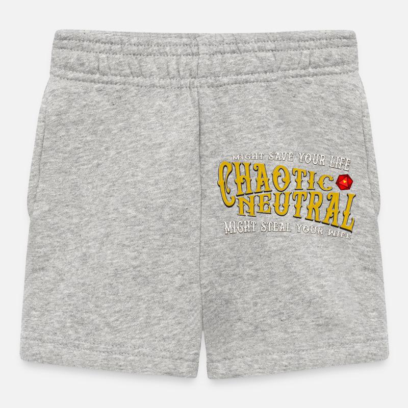 Chaotic Neutral - Baby Shorts - heather grey