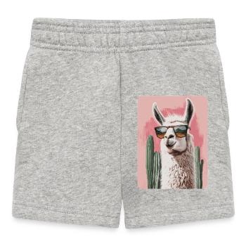 lama - Baby Shorts - heather grey - Front