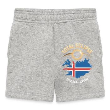 Éclipse solaire totale Islande 2026 - Short Bébé - gris chiné - Devant
