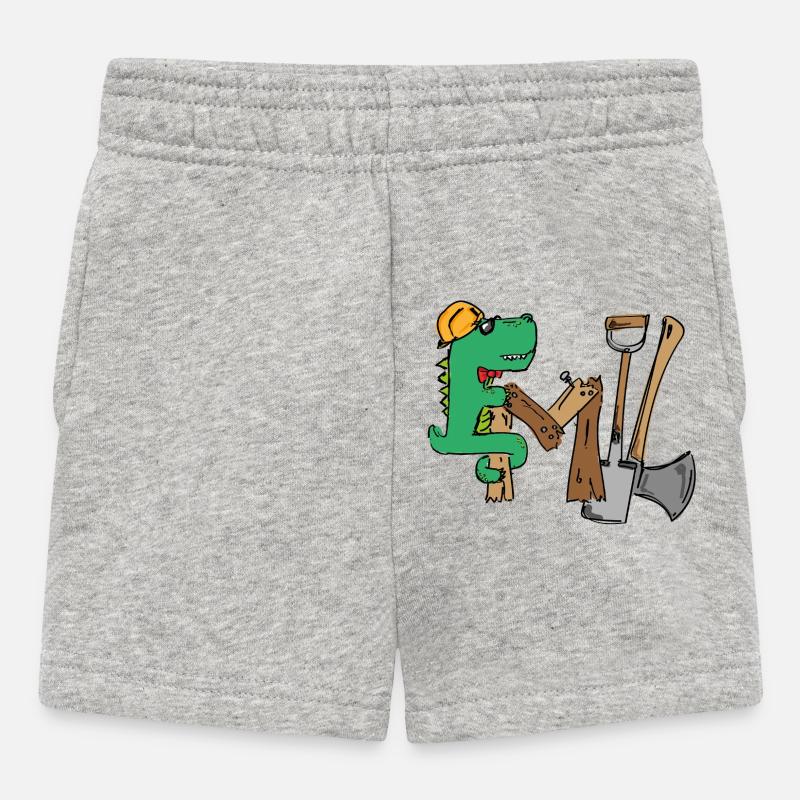 Emil Croki de chantier avec outils - Short Bébé - gris chiné
