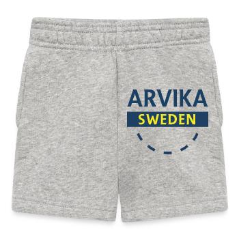 Arvika Schweden Logo in Blau - Baby Shorts - Grau meliert - Vorne