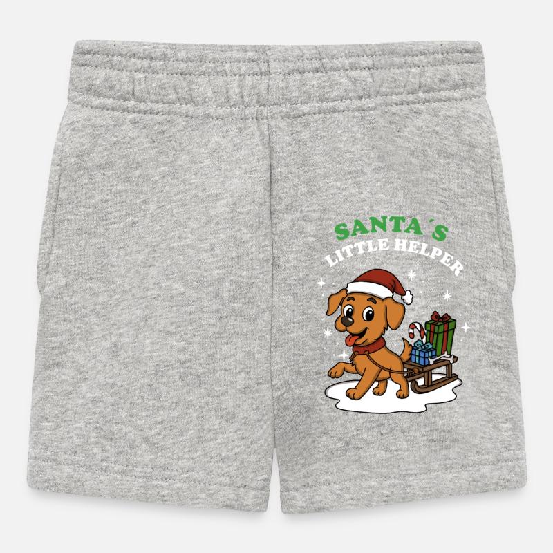Petit assistant du Père Noël - Short Bébé - gris chiné