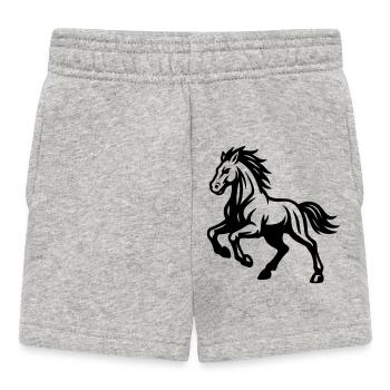 Cheval - Short Bébé - gris chiné - Devant