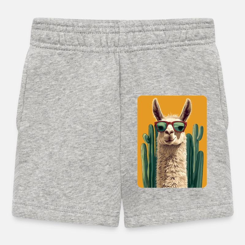 lama - Short Bébé - gris chiné