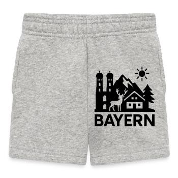 bayern wahrzeichen bundesland - Baby Shorts - Grau meliert - Vorne