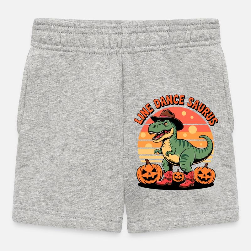 LineDance Saurus Halloween - Baby Shorts - Grau meliert