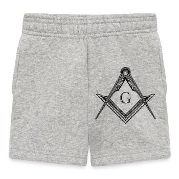 Symbole maçonnique Angle et boussole Franc-maçonnerie - Short Bébé - gris chiné - Devant