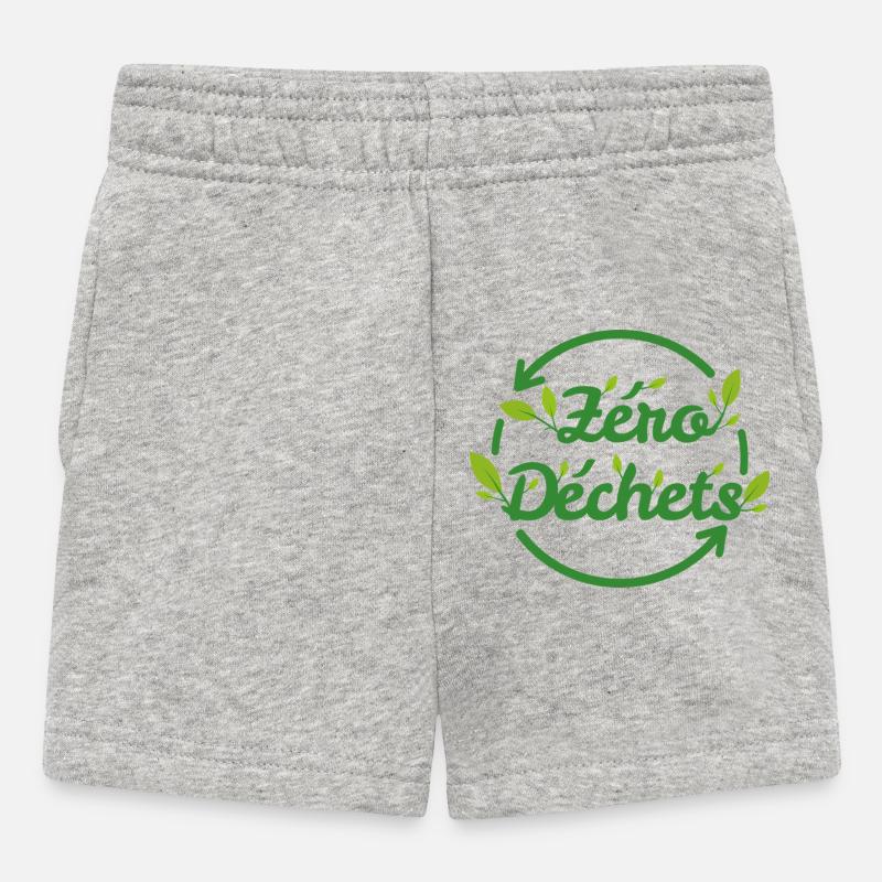 zero dechets plante - Short Bébé - gris chiné
