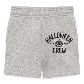 Halloween Crew Kürbiskopf Truppe - Baby Shorts - Grau meliert - Vorne