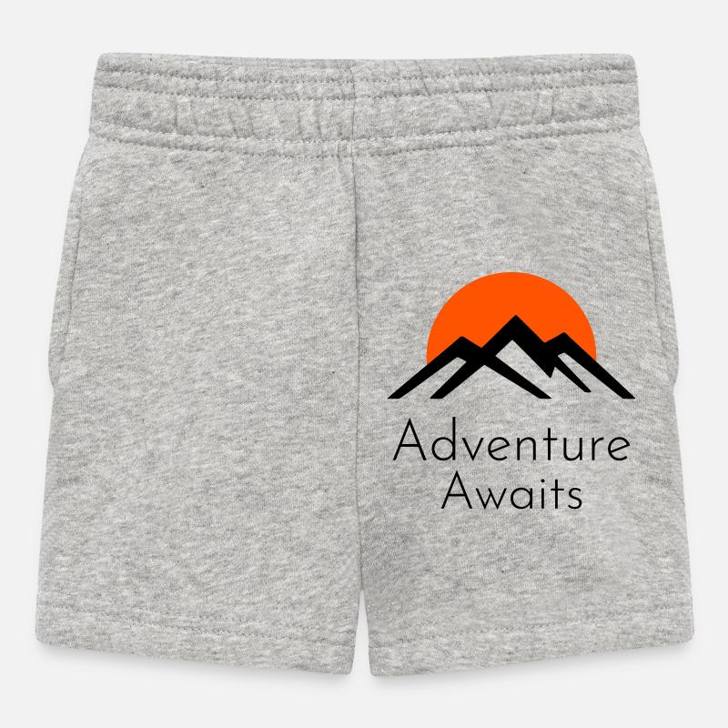 L'aventure vous attend – Montagnes et coucher de soleil - Short Bébé - gris chiné