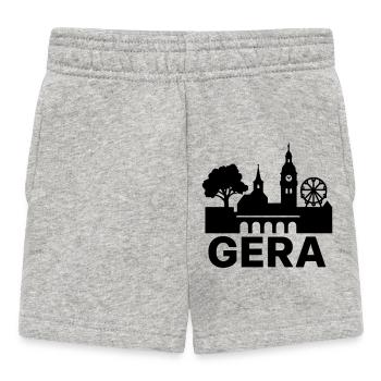 Gera Stadt Wahrzeichen Silhouette - Baby Shorts - Grau meliert - Vorne