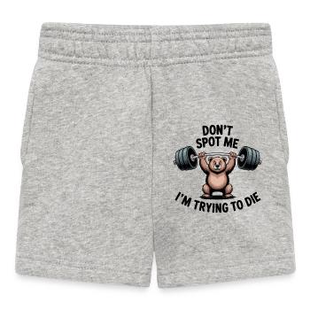 Ne me repère pas, j’essaie de mourir - Funny Gym Bear - Short Bébé - gris chiné - Devant