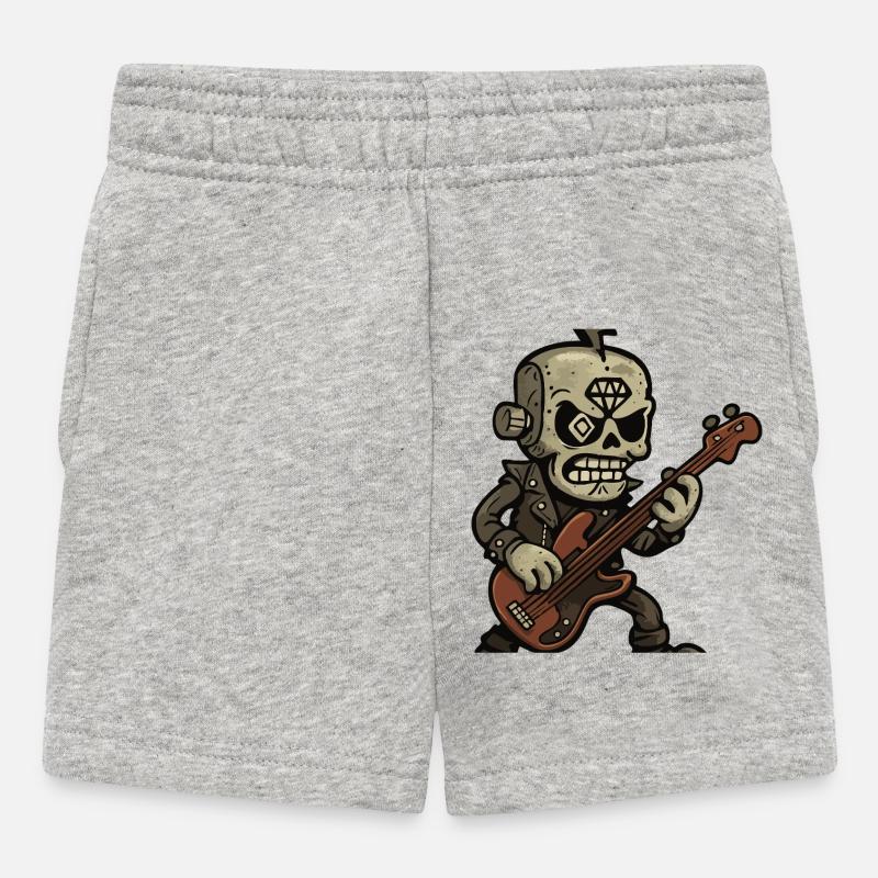 Bassiste de doom - Short Bébé - gris chiné