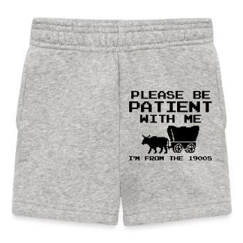 S’il vous plaît, soyez indulgent avec moi, je suis un baby-boomer - Short Bébé - gris chiné - Devant