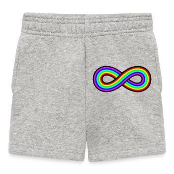 Autisme Arc-en-ciel Infini - Short Bébé - gris chiné - Devant