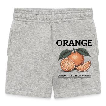Vintage Orange - Baby Shorts - heather grey - Front