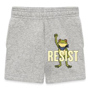 Portland Frog Protest Resist - Baby Shorts - heather grey - Front