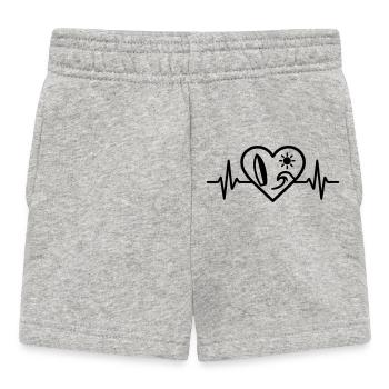 Surf Heart Wave Board Sun - Short Bébé - gris chiné - Devant