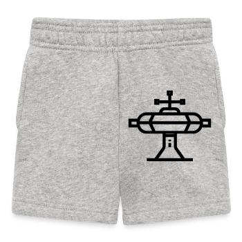 space station - Baby Shorts - heather grey - Front