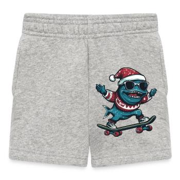Piranha Fish Christmas Funny - Baby Shorts - heather grey - Front