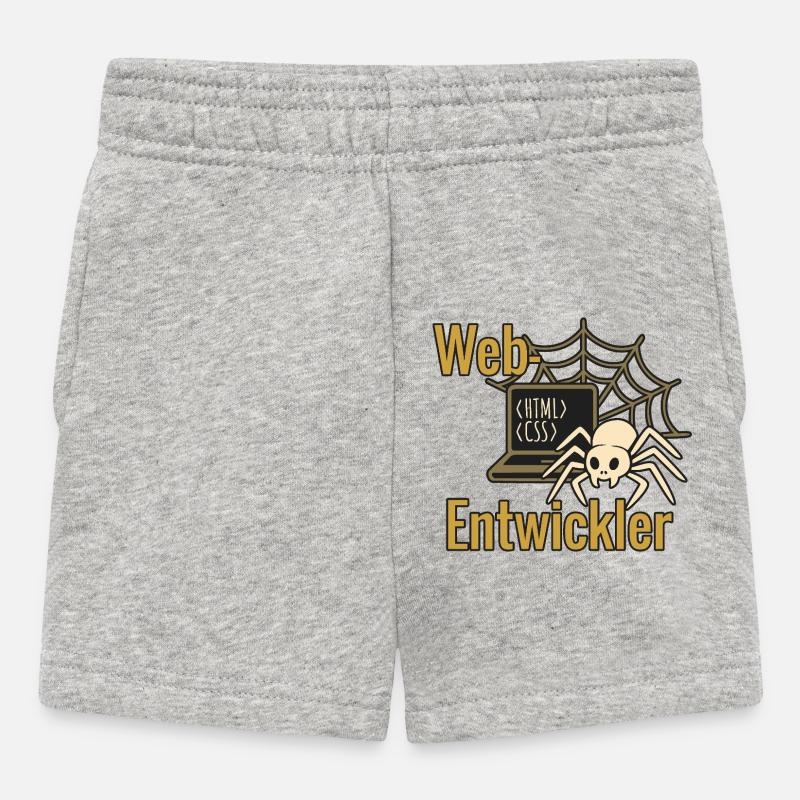 Web Developer - Halloween 2025 - Baby Shorts - heather grey