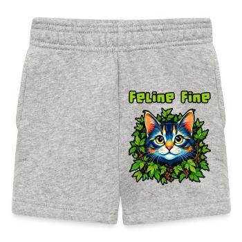 Félin Fine #1 - Short Bébé - gris chiné - Devant