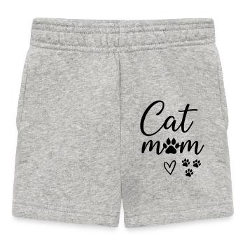 Cat Mom Cat Lover Cat Mommy - Baby Shorts - heather grey - Front
