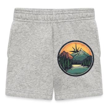 Berge Kompass - Baby Shorts - Grau meliert - Vorne