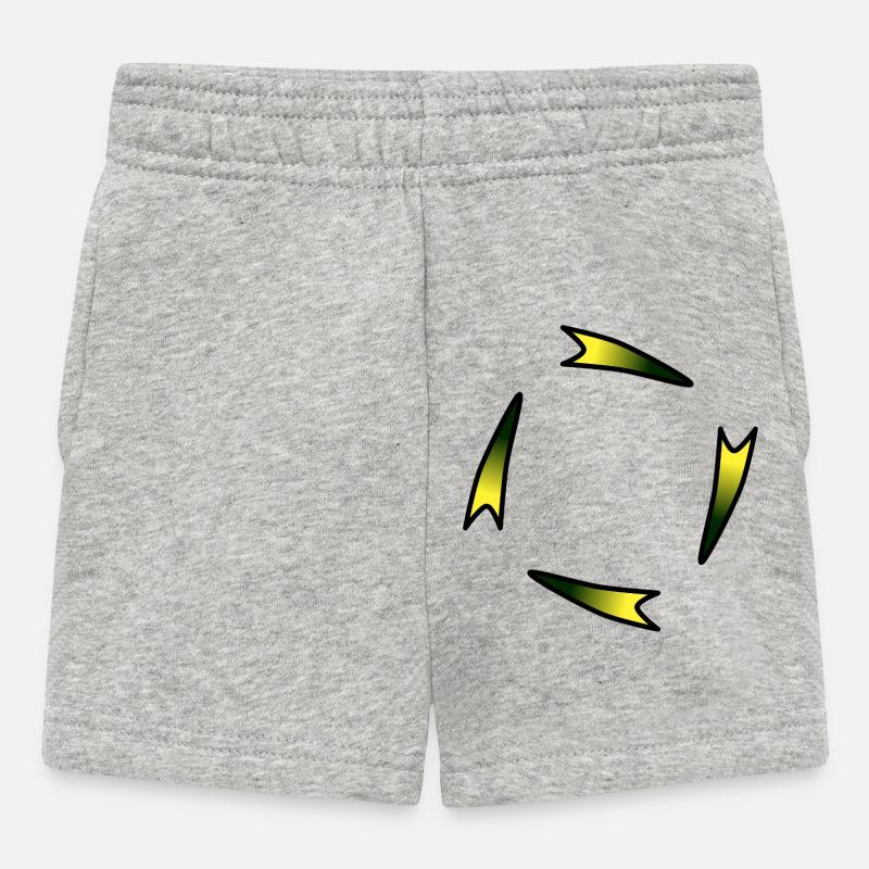 Leuchtende Eckbänder Abstrakt - Baby Shorts - Grau meliert
