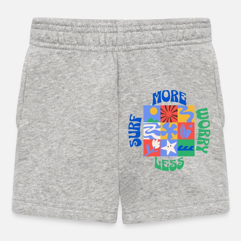 Surfez plus, souciez-vous moins - Short Bébé - gris chiné