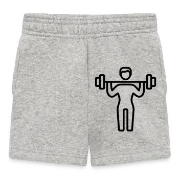 bodybuilding - Baby Shorts - heather grey - Front