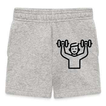 bodybuilding - Baby Shorts - heather grey - Front